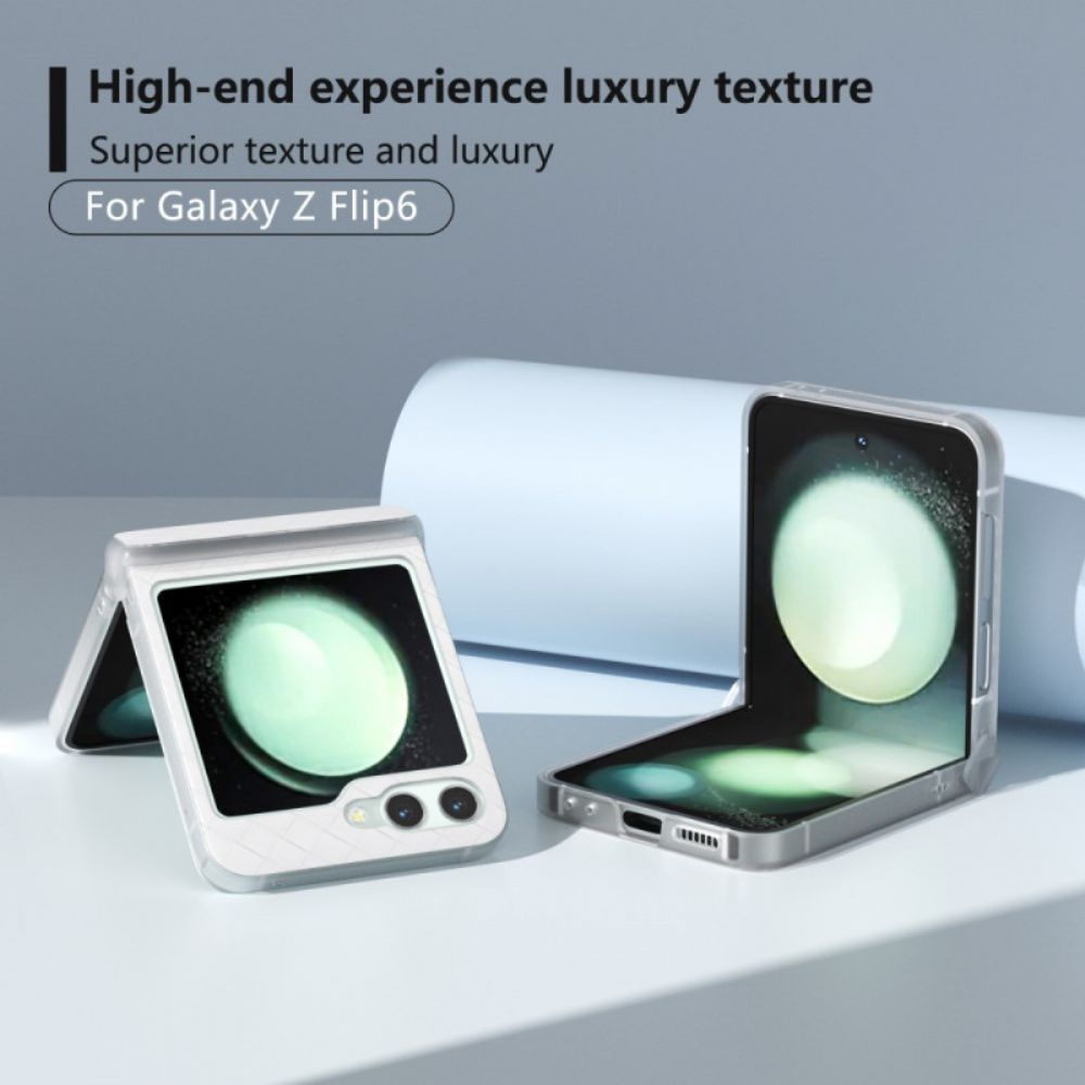 Cover Hoesje Samsung Galaxy Z Flip 7 Fe Telefoonhoesje Geweven Structuur