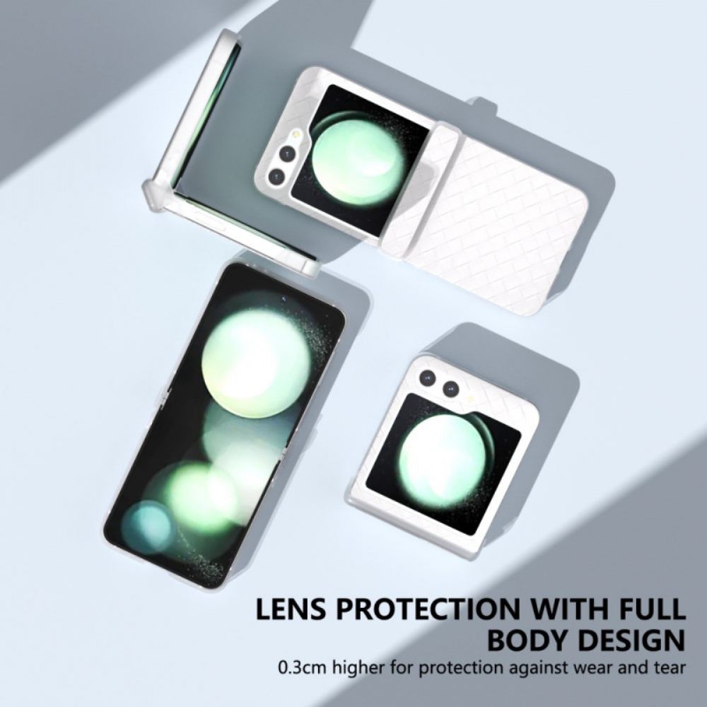 Cover Hoesje Samsung Galaxy Z Flip 7 Fe Telefoonhoesje Geweven Structuur