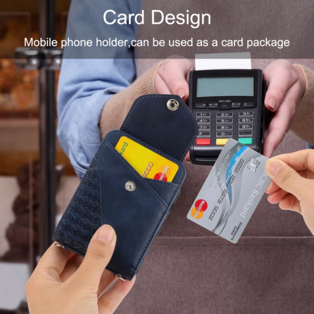 Cover Hoesje Samsung Galaxy Z Flip 7 Fe Telefoonhoesje Kunstleren Rand Met Schouderband