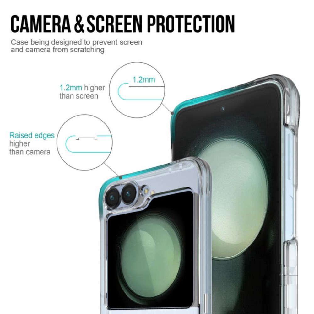 Cover Hoesje Samsung Galaxy Z Flip 7 Fe Telefoonhoesje Magnetisch Transparant