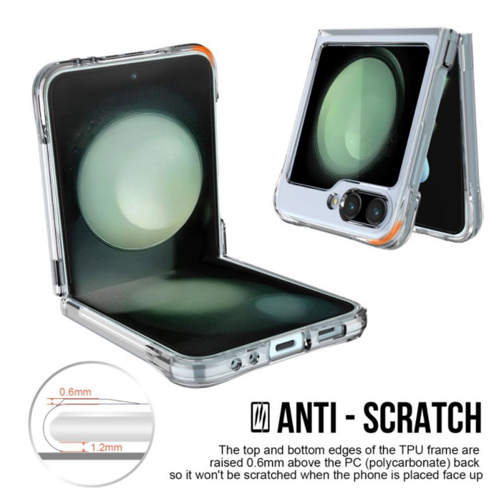 Cover Hoesje Samsung Galaxy Z Flip 7 Fe Telefoonhoesje Magnetisch Transparant