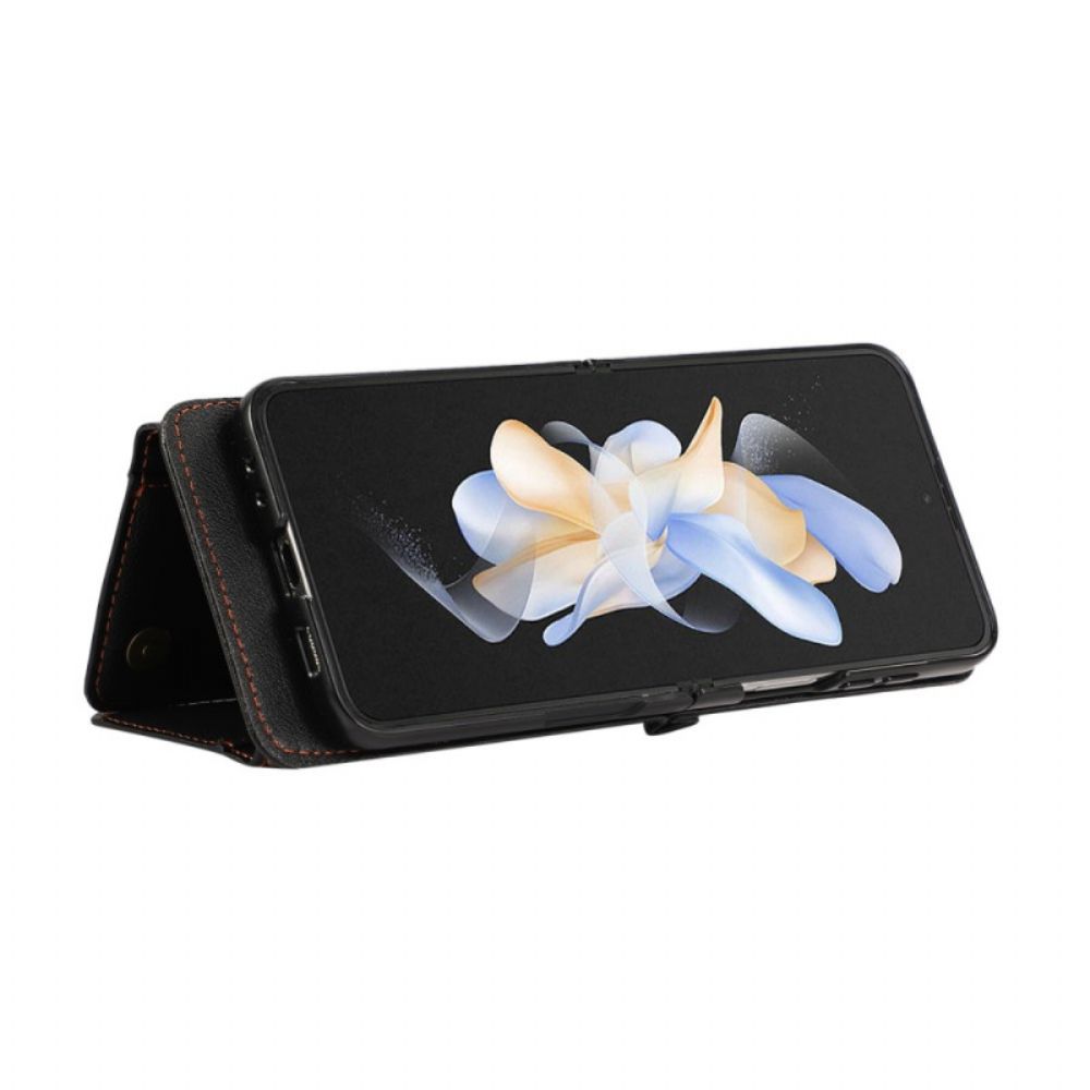 Cover Hoesje Samsung Galaxy Z Flip 7 Fe Telefoonhoesje Portemonnee Met Rits En Schouderband