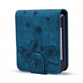 Cover Samsung Galaxy Z Flip 7 Fe Kaarthouder Met Kattenmotief Bescherming Hoesje