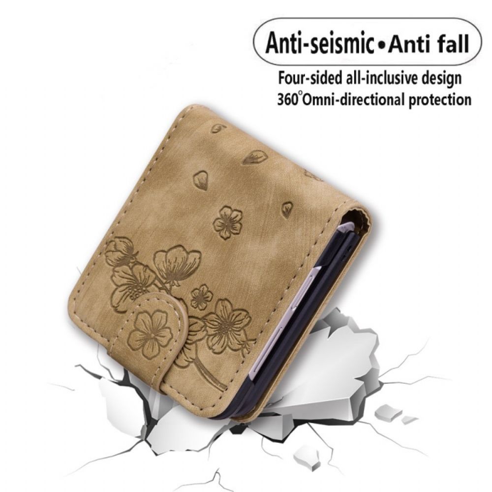 Cover Samsung Galaxy Z Flip 7 Fe Kaarthouder Met Kattenmotief Bescherming Hoesje