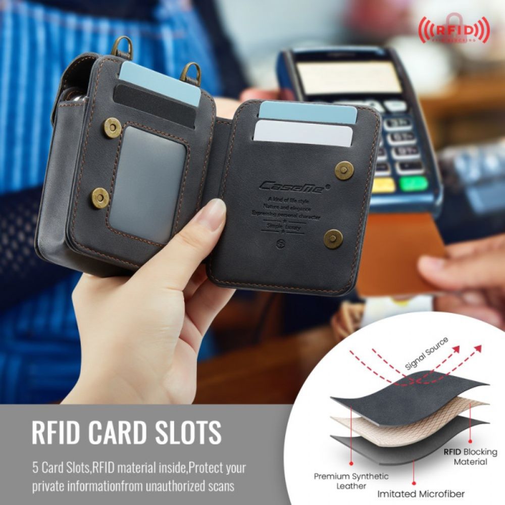 Cover Samsung Galaxy Z Flip 7 Fe Schoudertasmodel Met Rfid-bescherming En Schouderband Bescherming Hoesje