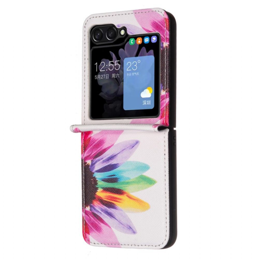 Hoesje Samsung Galaxy Z Flip 7 Fe Aquarel Bloem