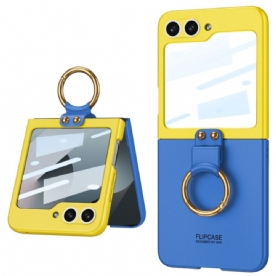 Hoesje Samsung Galaxy Z Flip 7 Fe Beschermer Voor Magnetisch Scharnier En Tweekleurige Standaard