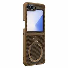 Hoesje Samsung Galaxy Z Flip 7 Fe Carbonvezeldesign Met Magnetische Standaard