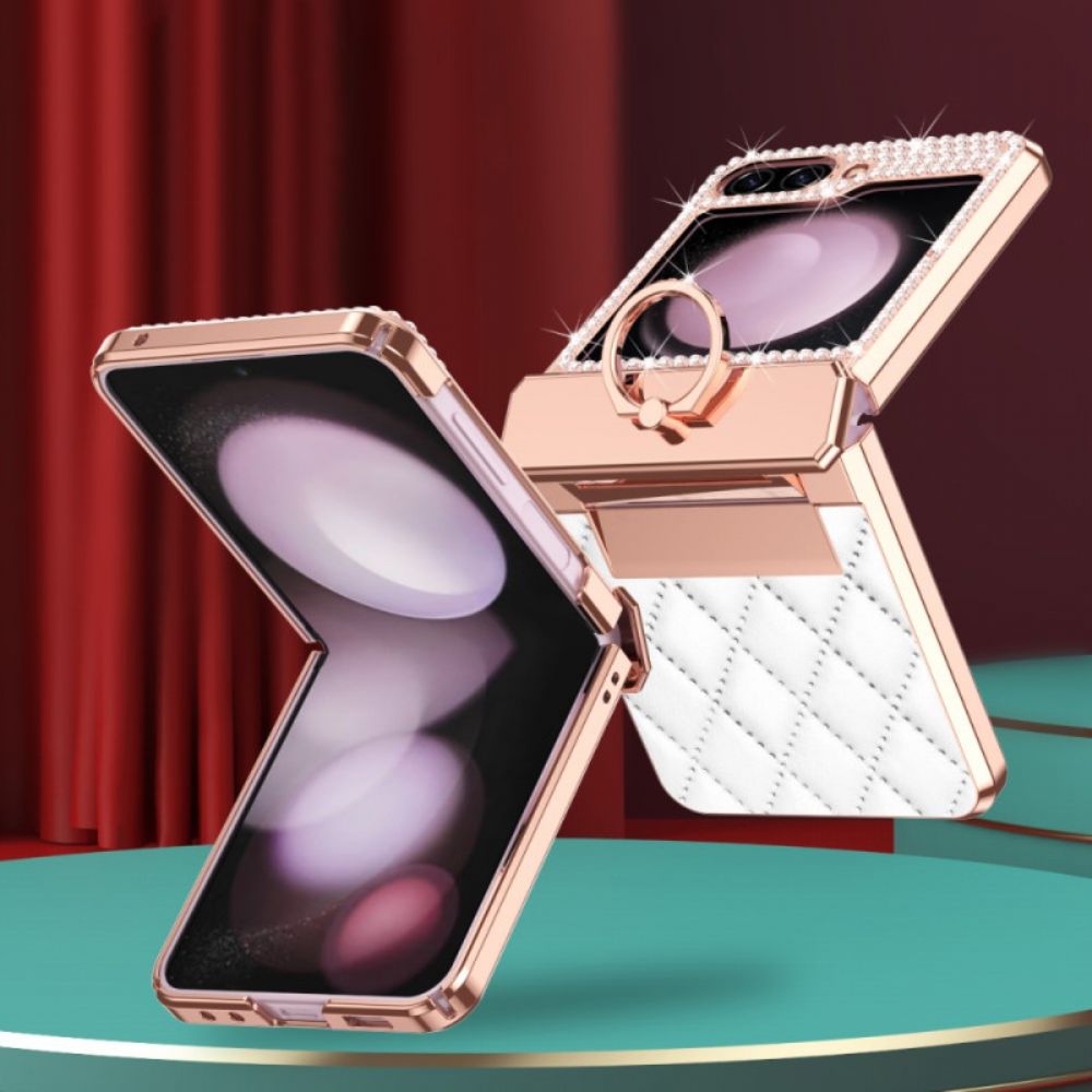Hoesje Samsung Galaxy Z Flip 7 Fe Decoratie Met Strass-steentjes Bescherming Hoesje