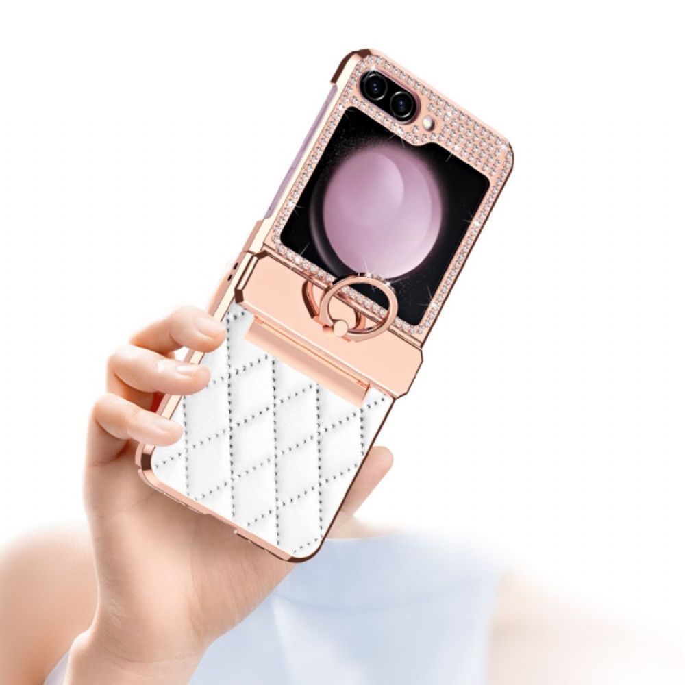 Hoesje Samsung Galaxy Z Flip 7 Fe Decoratie Met Strass-steentjes Bescherming Hoesje