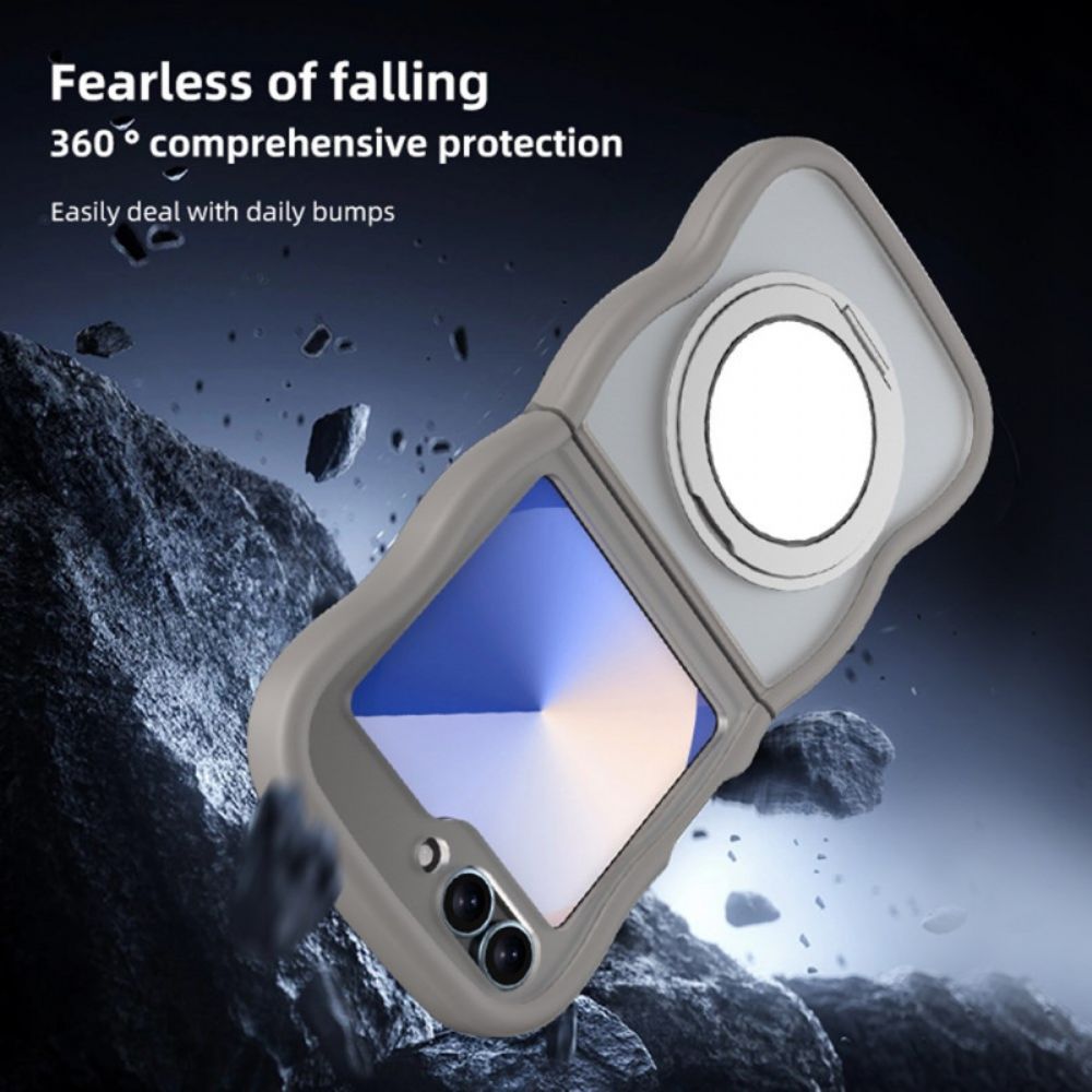 Hoesje Samsung Galaxy Z Flip 7 Fe Draaibare Standaard En Ingebouwde Spiegel Bescherming Hoesje