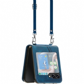 Hoesje Samsung Galaxy Z Flip 7 Fe Geometrisch Met Schouderband Bescherming Hoesje