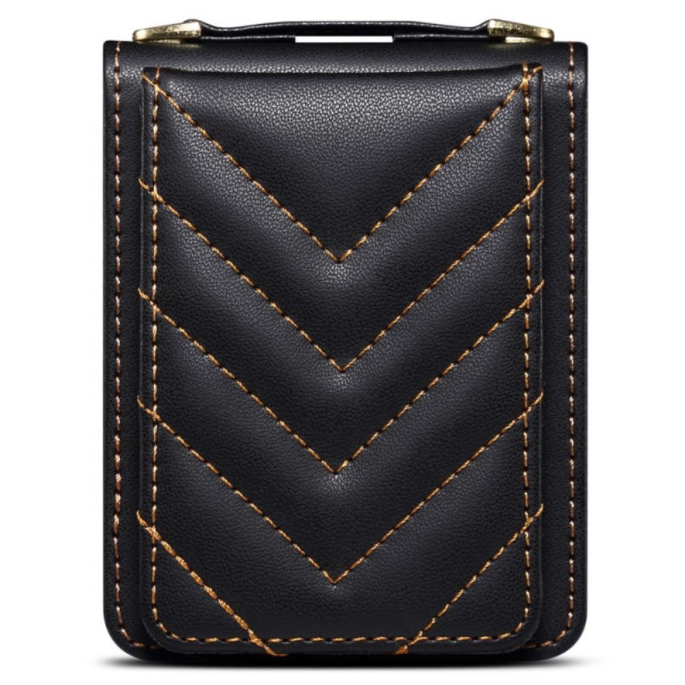 Hoesje Samsung Galaxy Z Flip 7 Fe Gewatteerde Kaarthouder En Schouderband