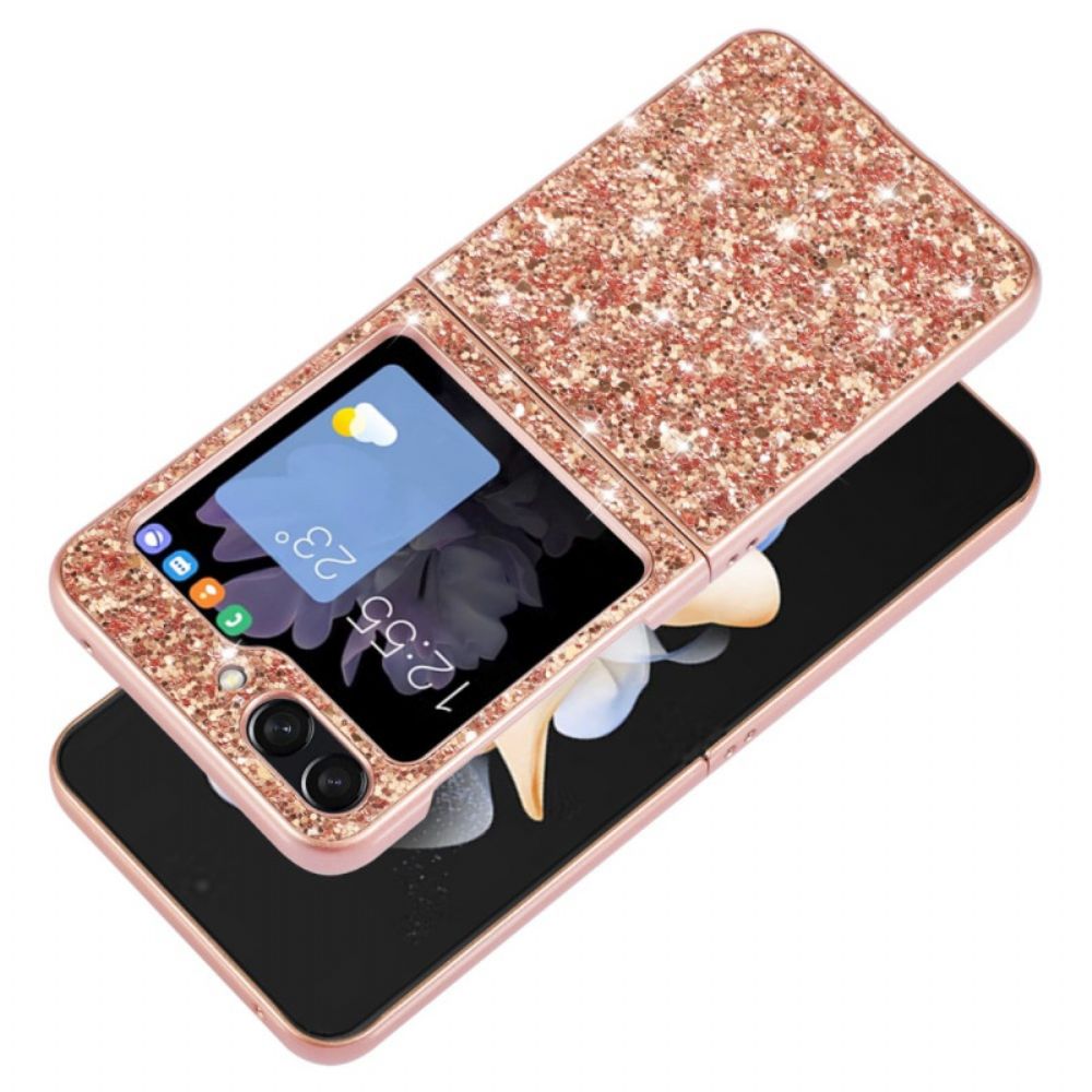 Hoesje Samsung Galaxy Z Flip 7 Fe Glitter Afwerking