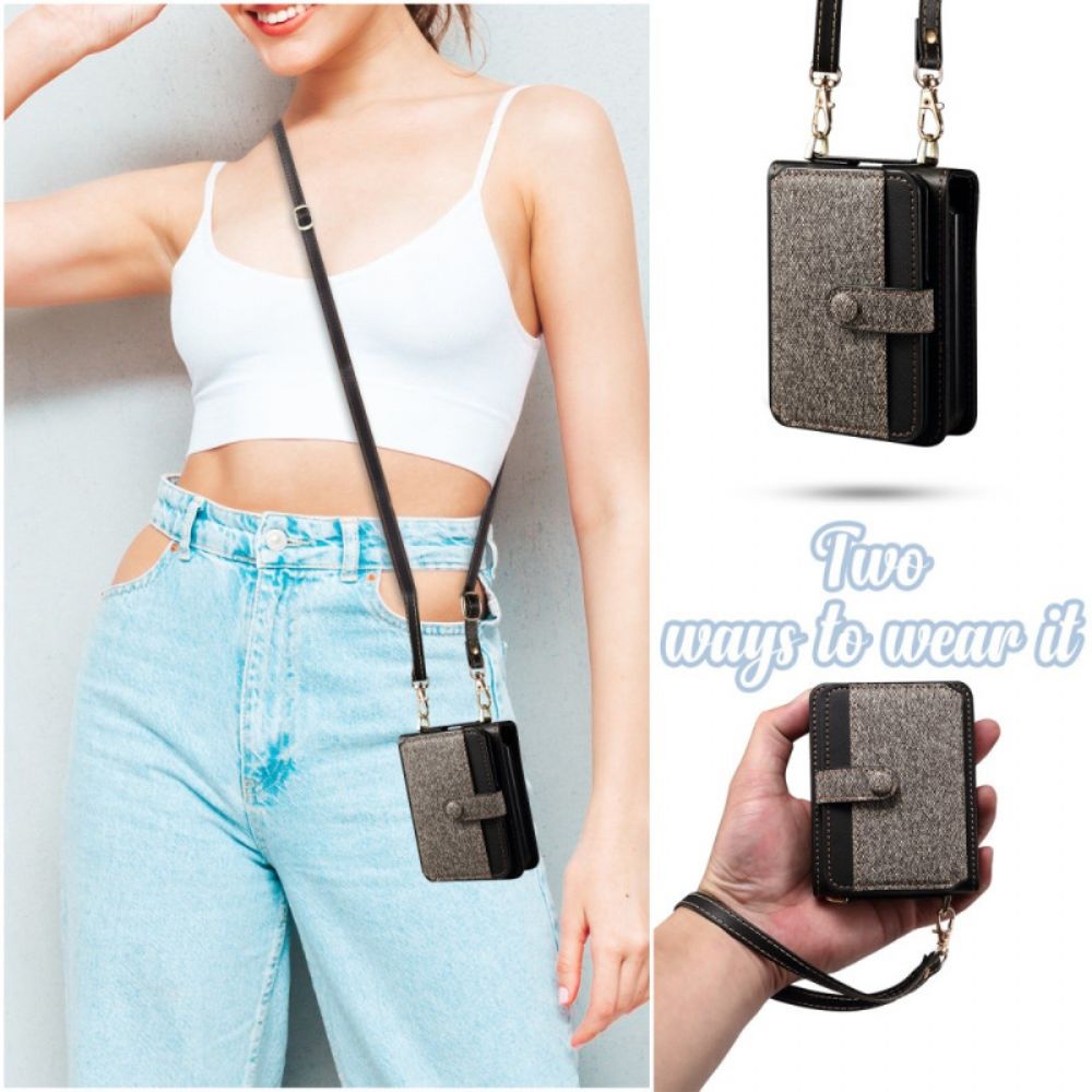 Hoesje Samsung Galaxy Z Flip 7 Fe Kaarthouder En Draagkoord