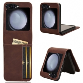 Hoesje Samsung Galaxy Z Flip 7 Fe Kaarthouder In Leren Stijl Bescherming Hoesje