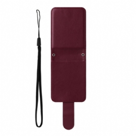 Hoesje Samsung Galaxy Z Flip 7 Fe Kaarthouder Met Leerlook