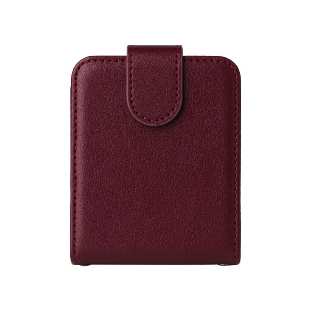 Hoesje Samsung Galaxy Z Flip 7 Fe Kaarthouder Met Leerlook