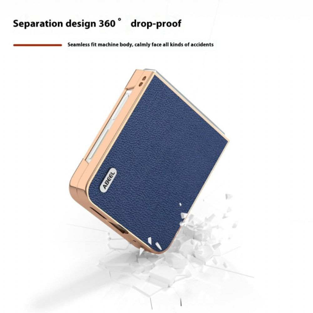 Hoesje Samsung Galaxy Z Flip 7 Fe Klassiek Abeel-leer