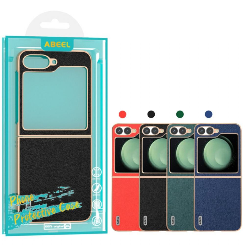 Hoesje Samsung Galaxy Z Flip 7 Fe Klassiek Abeel-leer