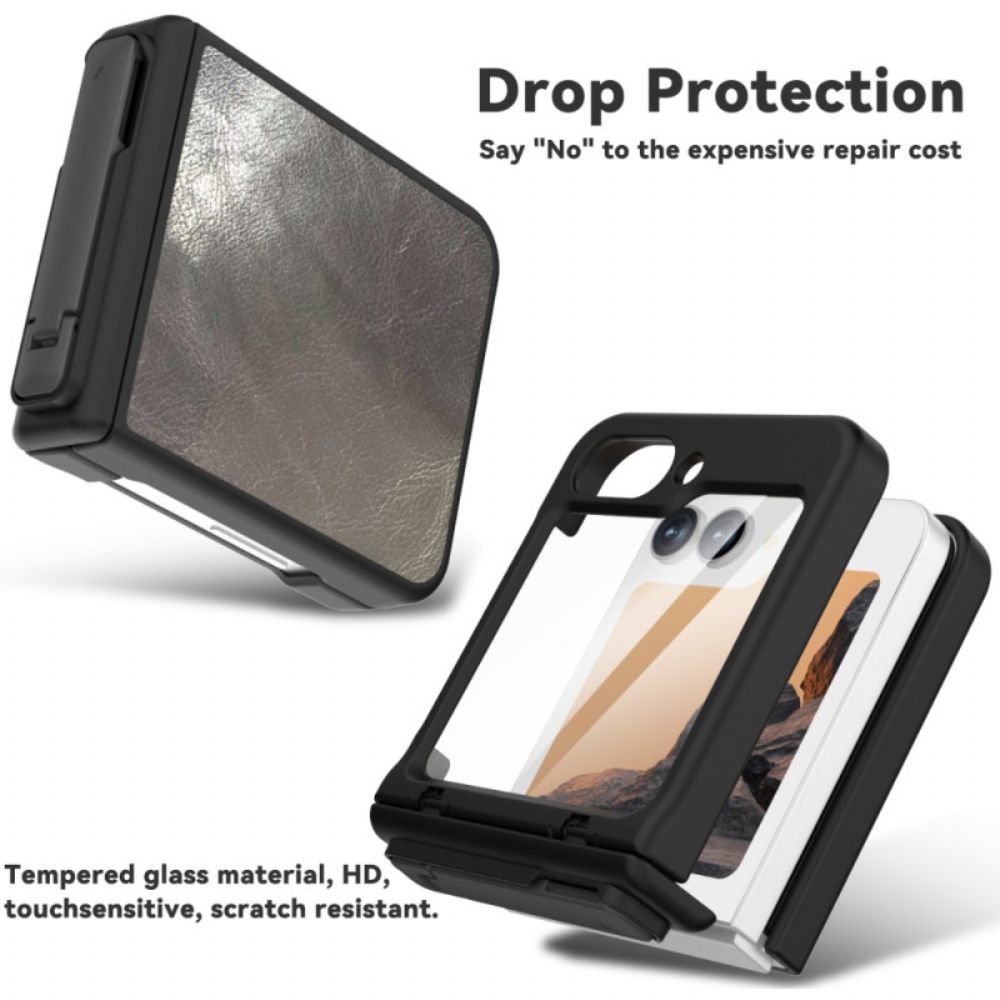 Hoesje Samsung Galaxy Z Flip 7 Fe Lederlook Met Standaard