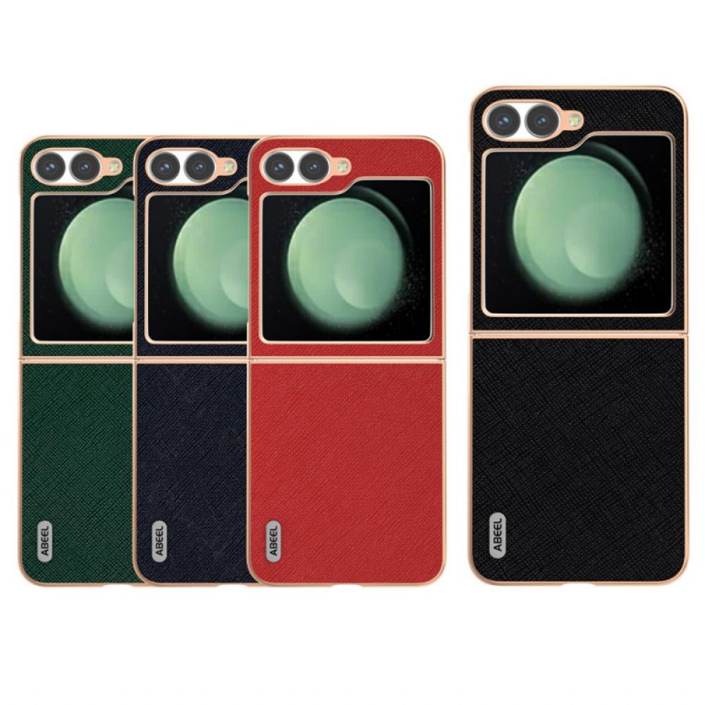 Hoesje Samsung Galaxy Z Flip 7 Fe Leer Met Textuur