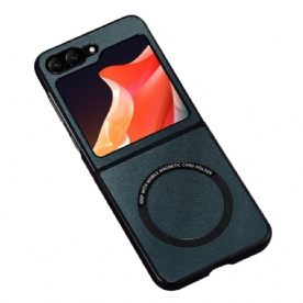 Hoesje Samsung Galaxy Z Flip 7 Fe Leerlook Magsafe-compatibel