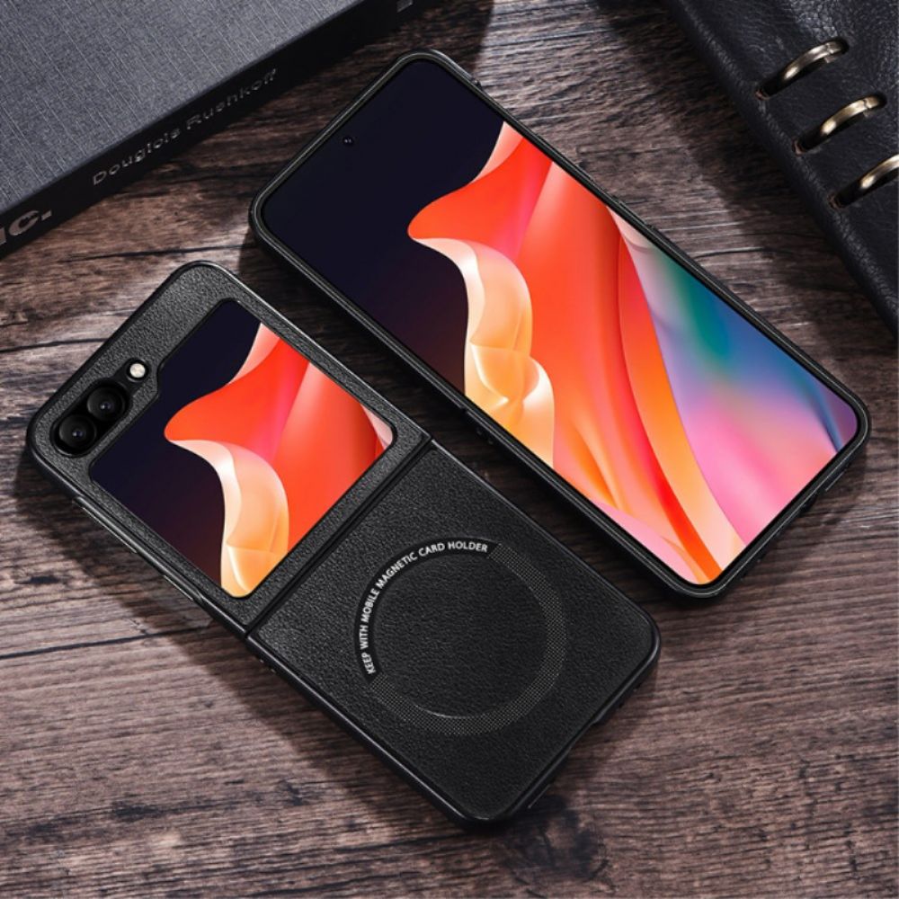 Hoesje Samsung Galaxy Z Flip 7 Fe Leerlook Magsafe-compatibel