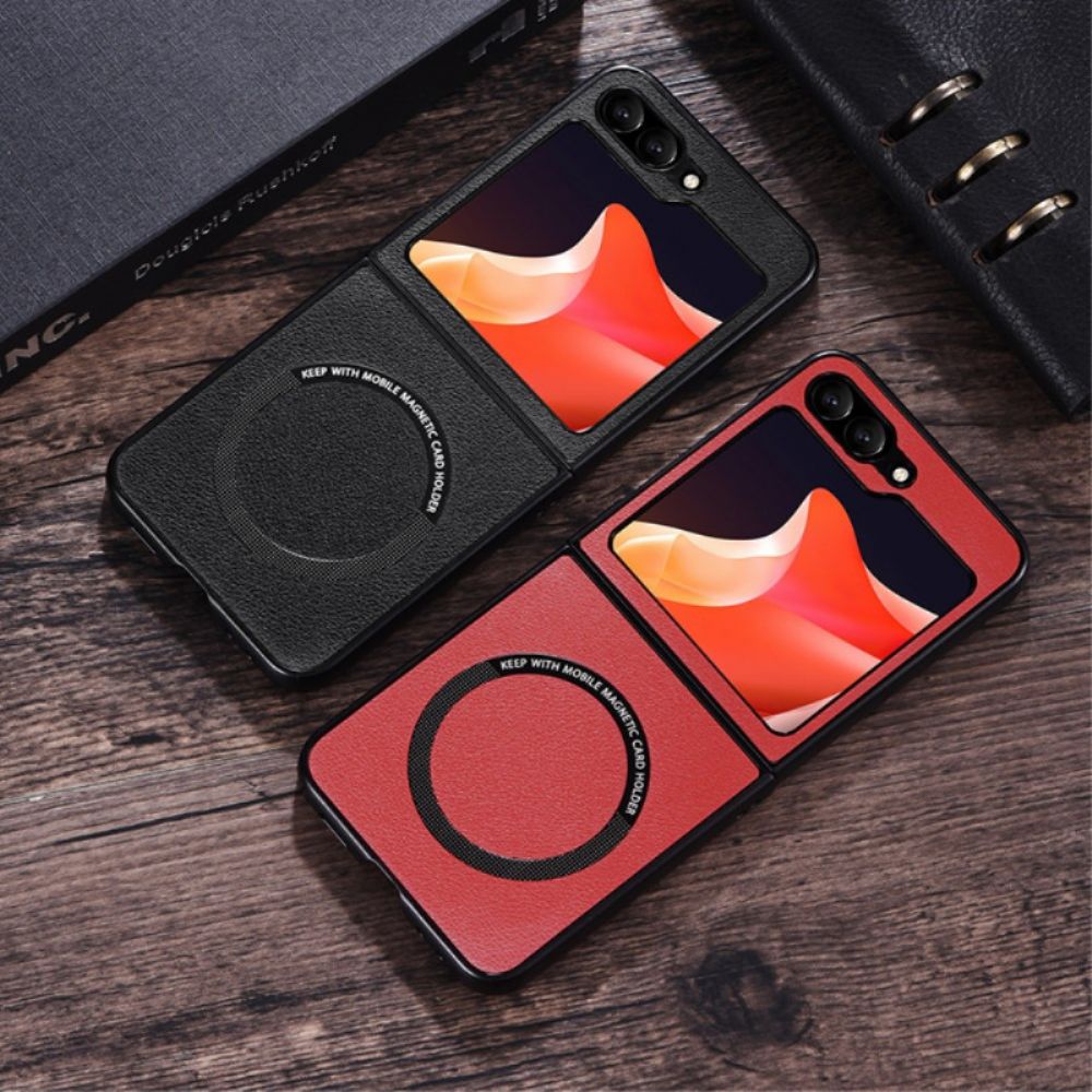 Hoesje Samsung Galaxy Z Flip 7 Fe Leerlook Magsafe-compatibel