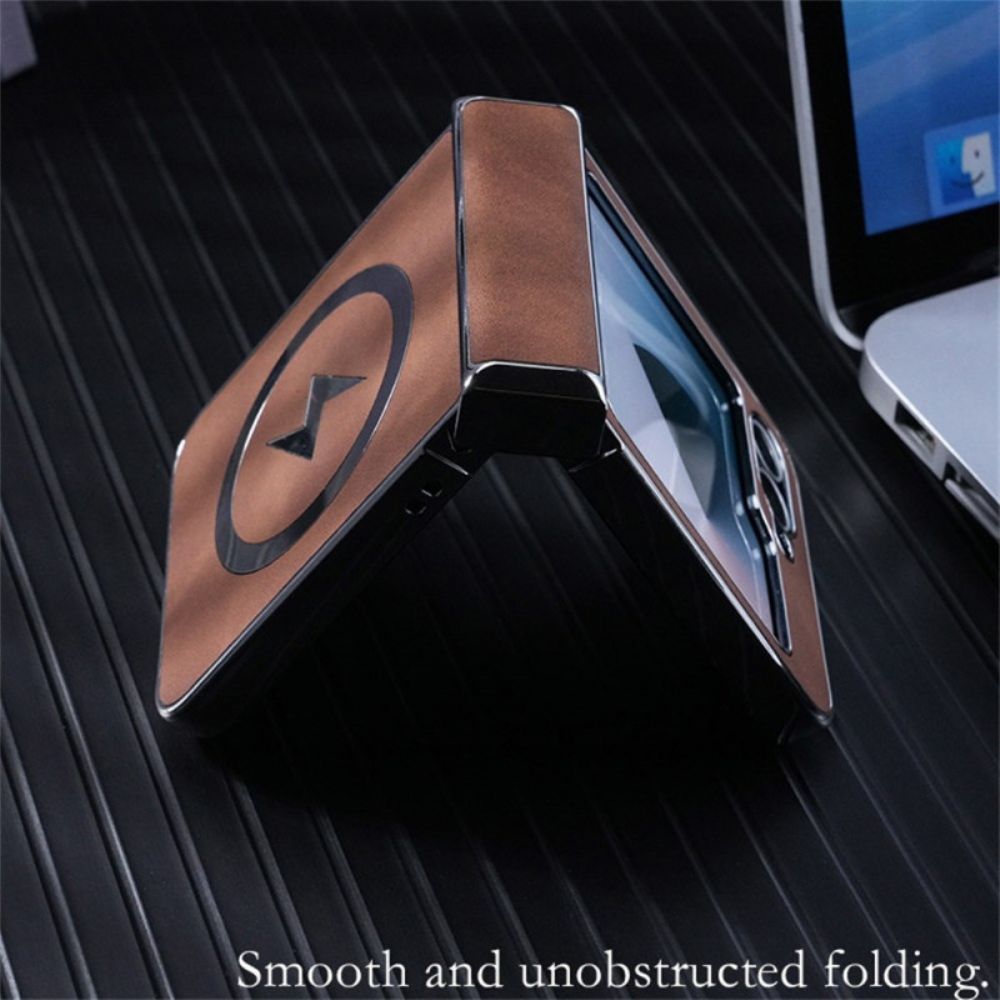 Hoesje Samsung Galaxy Z Flip 7 Fe Magsafe-compatibel Lederlook Bescherming Hoesje
