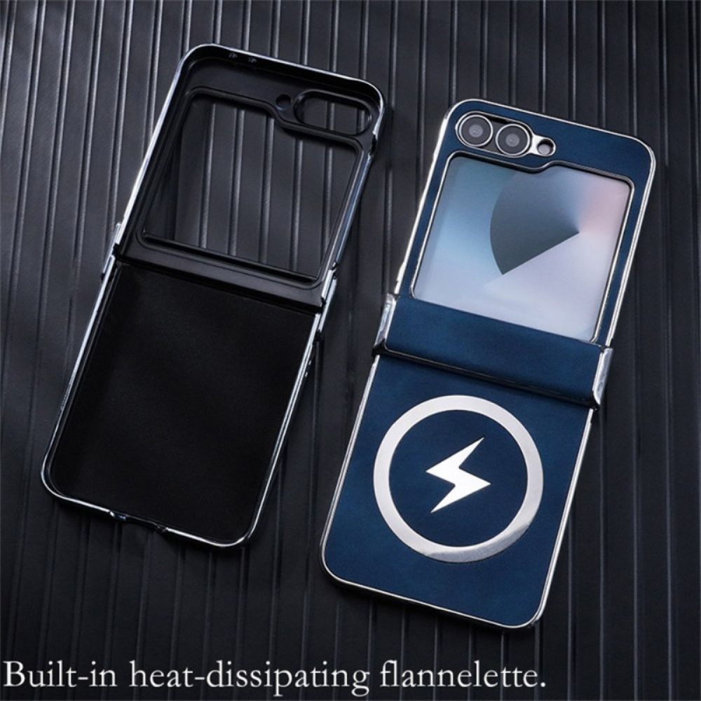 Hoesje Samsung Galaxy Z Flip 7 Fe Magsafe-compatibel Lederlook Bescherming Hoesje