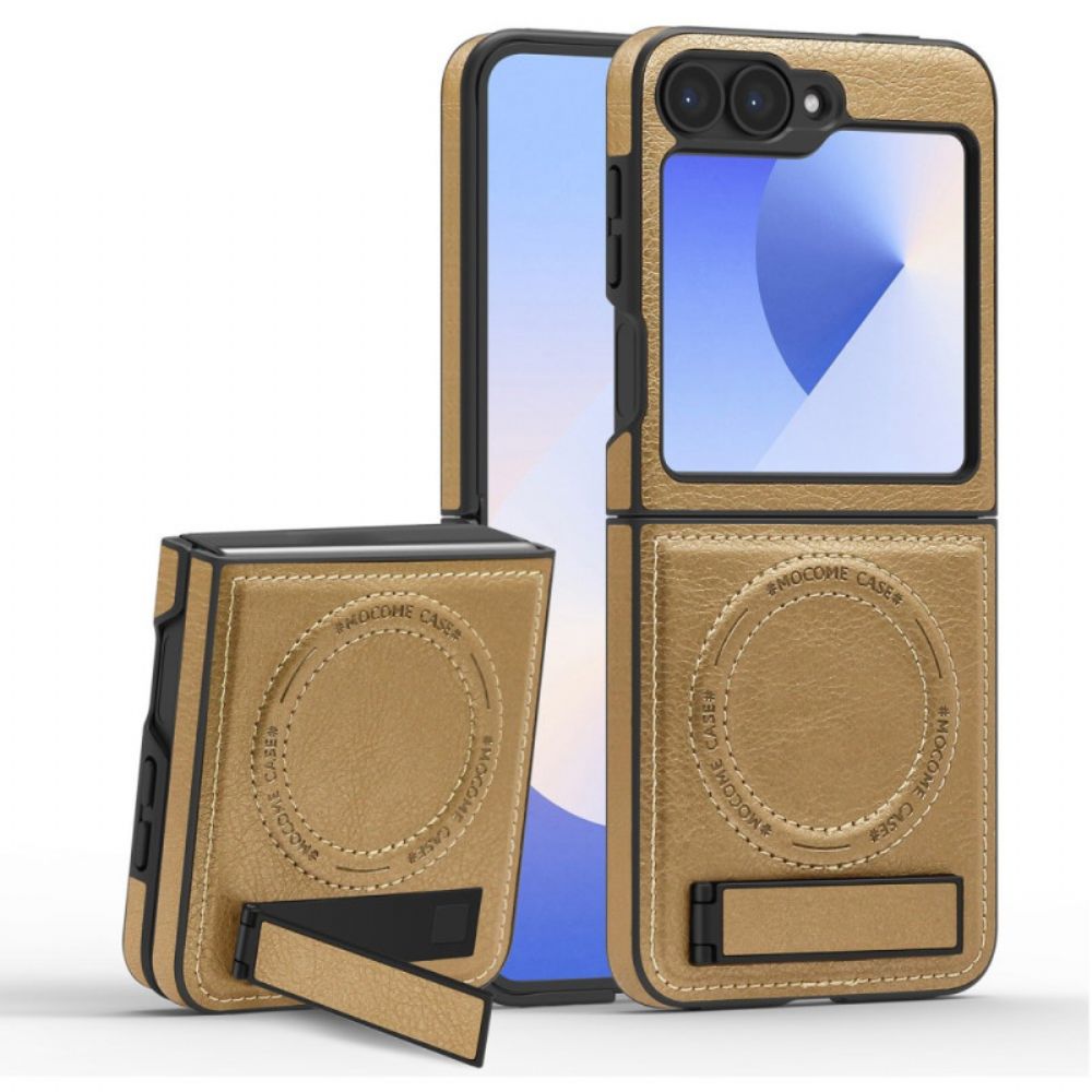 Hoesje Samsung Galaxy Z Flip 7 Fe Magsafe-compatibele Standaard Met Lederlook