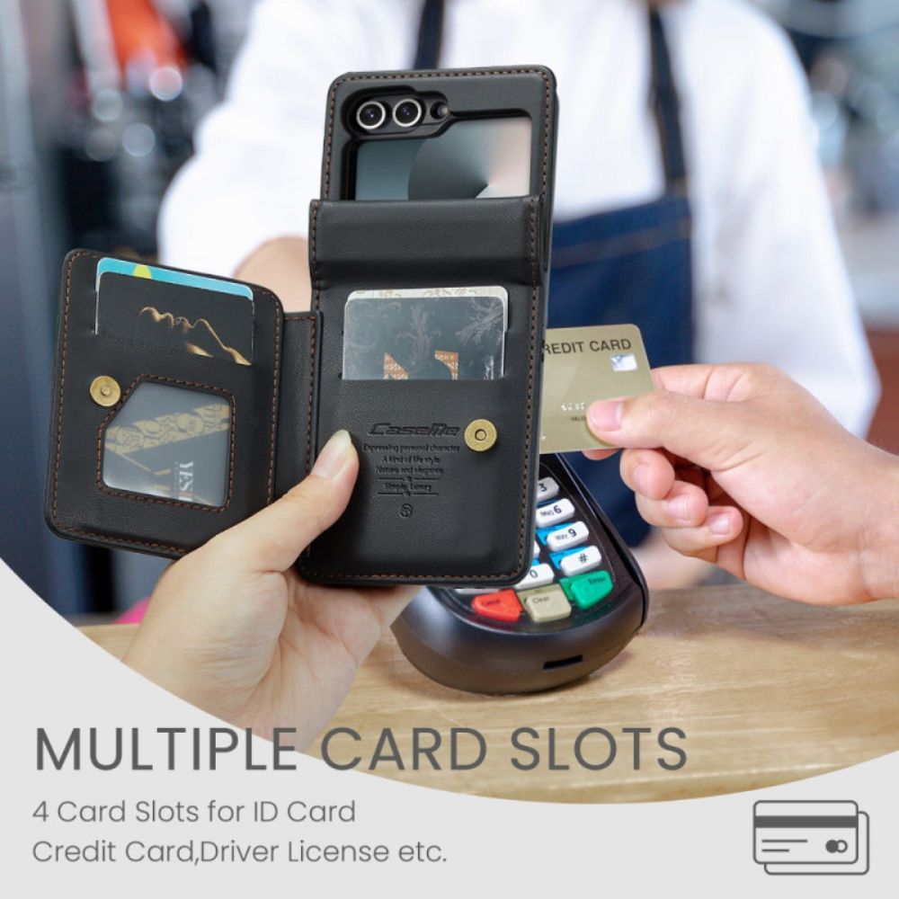Hoesje Samsung Galaxy Z Flip 7 Fe Rfid-bescherming 5 Kaartsleuven