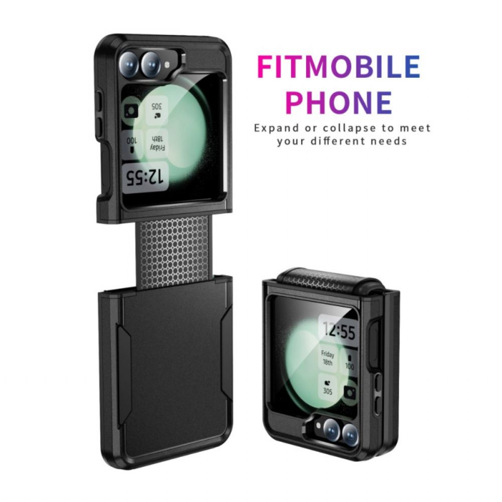 Hoesje Samsung Galaxy Z Flip 7 Fe Robuust Metaaleffect Bescherming Hoesje