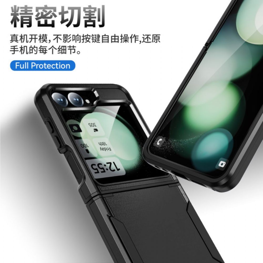 Hoesje Samsung Galaxy Z Flip 7 Fe Robuust Metaaleffect Bescherming Hoesje