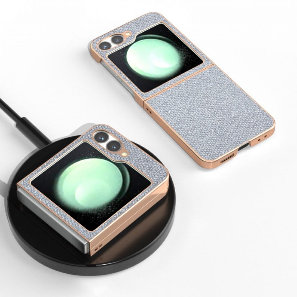 Hoesje Samsung Galaxy Z Flip 7 Fe Strass Textuur Bescherming Hoesje