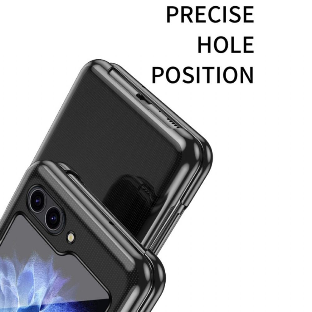 Hoesje Samsung Galaxy Z Flip 7 Fe Transparant Design En Metallic Effect