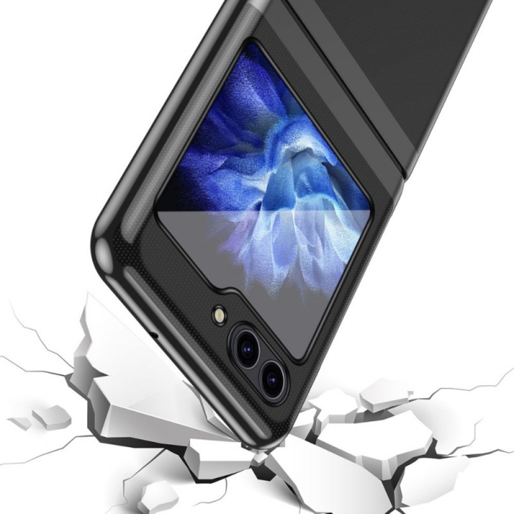 Hoesje Samsung Galaxy Z Flip 7 Fe Transparant Design En Metallic Effect