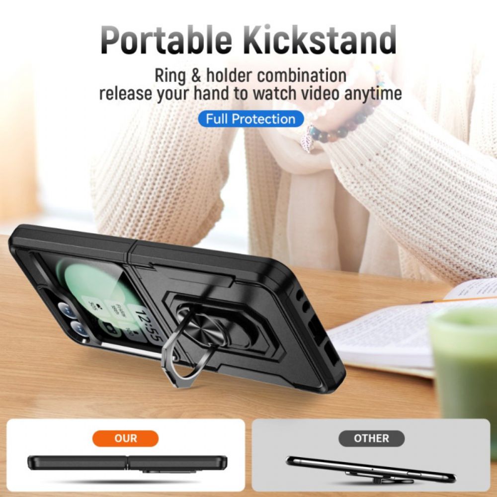 Hoesje Voor Samsung Galaxy Z Flip 7 Fe Robuust Met Ringstandaard