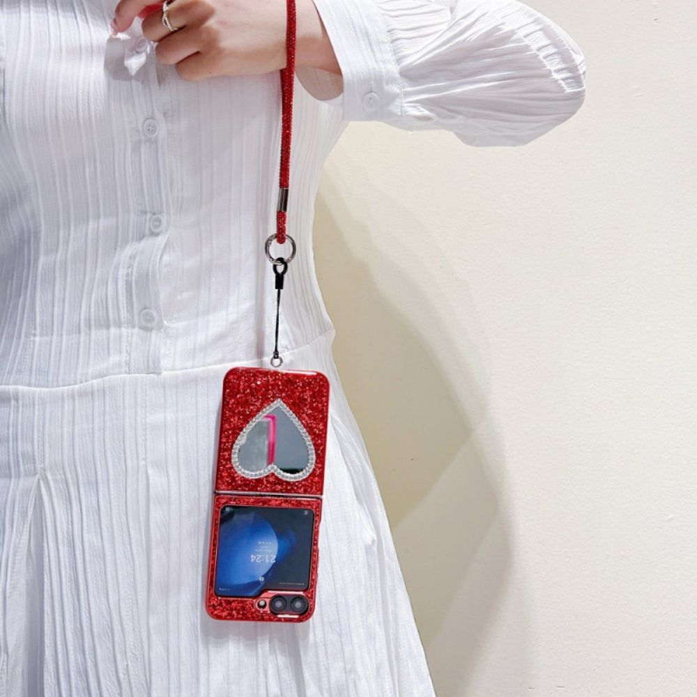 Hoesje Voor Samsung Galaxy Z Flip 7 Fe Spiegel En Bandje