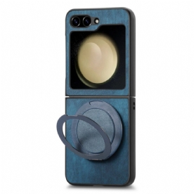 Hoesje Voor Samsung Galaxy Z Flip 7 Fe Suède-effect Met Draaibare Standaard