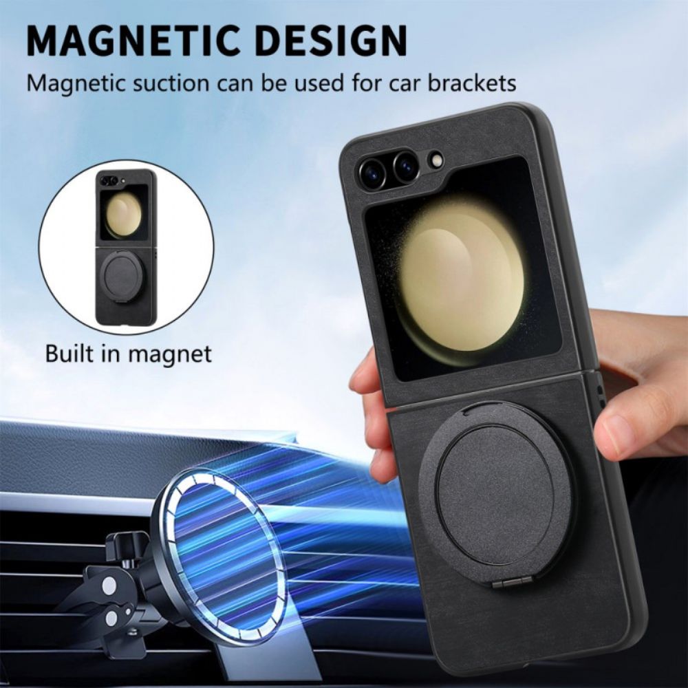 Hoesje Voor Samsung Galaxy Z Flip 7 Fe Suède-effect Met Draaibare Standaard