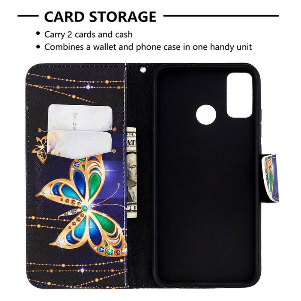 Folio-hoesje voor Honor 9X Lite Vlinders Koningen