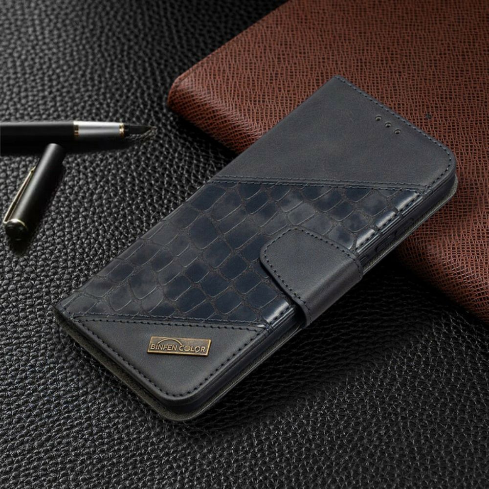 Leren Hoesje voor Honor 9X Lite Klassiek Krokodillenleereffect