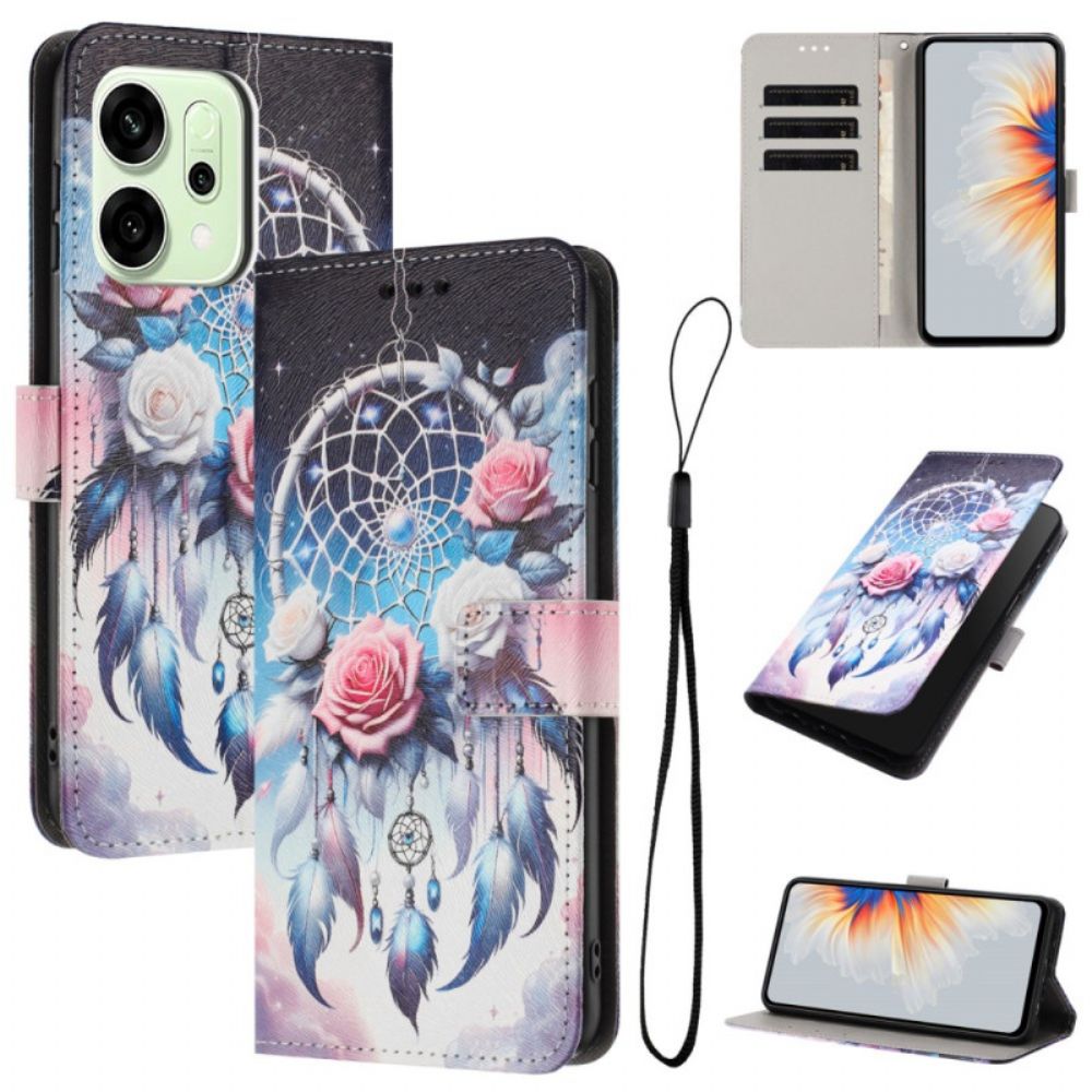 Flip Case Leren Oppo Reno 14f 5g Bloemen Dromenvanger