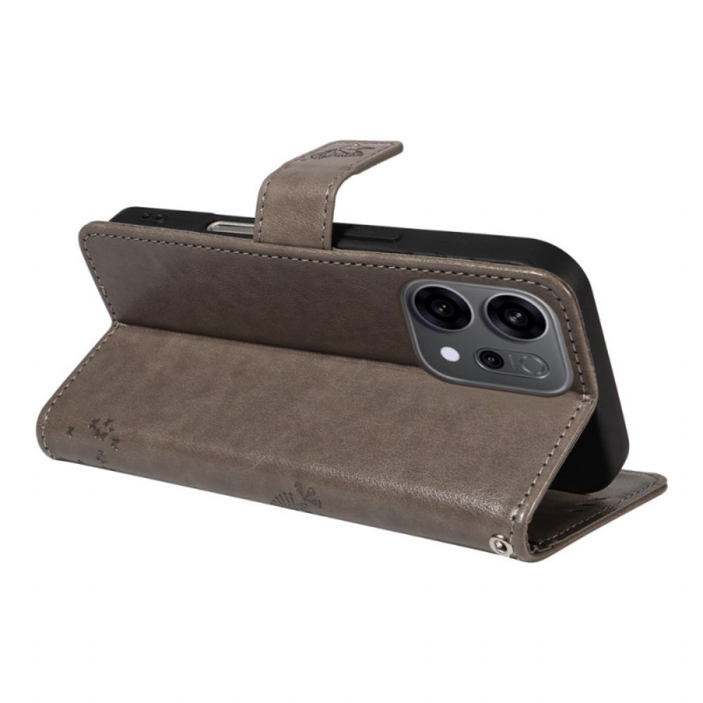 Flip Case Leren Oppo Reno 14f 5g Boom En Kat