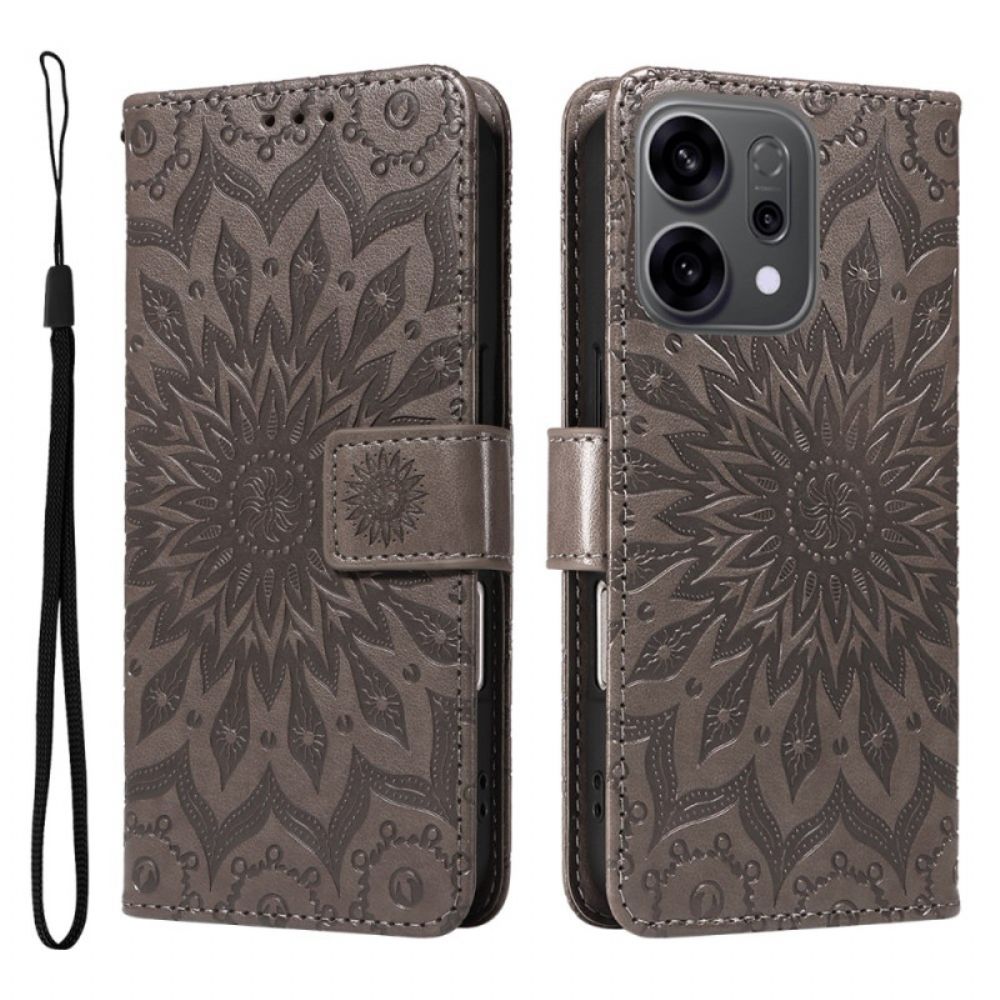 Flip Case Leren Oppo Reno 14f 5g Opvallende Mandala