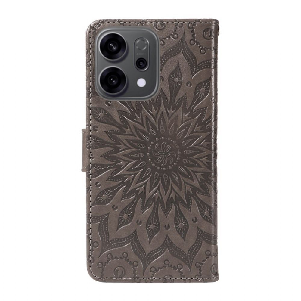 Flip Case Leren Oppo Reno 14f 5g Opvallende Mandala