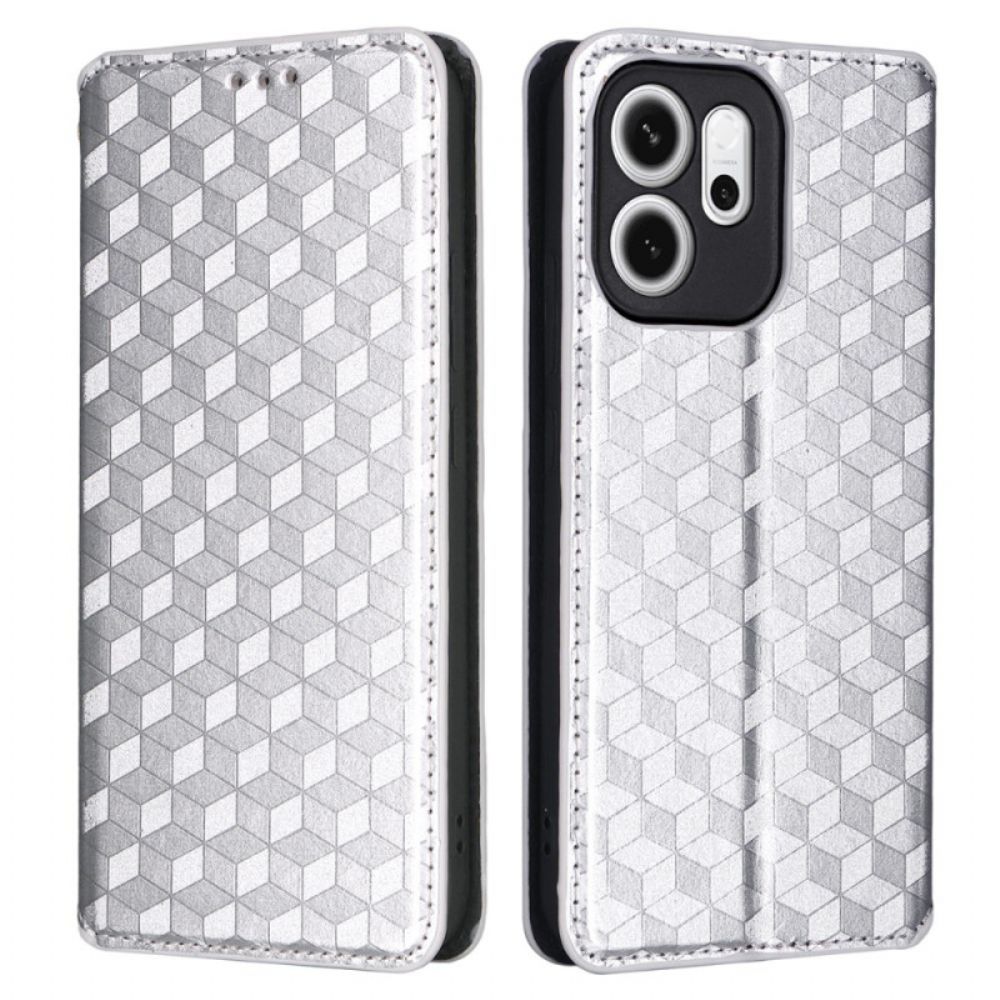 Folio-hoesje Oppo Reno 14f 5g Telefoonhoesje Diamantpatroon