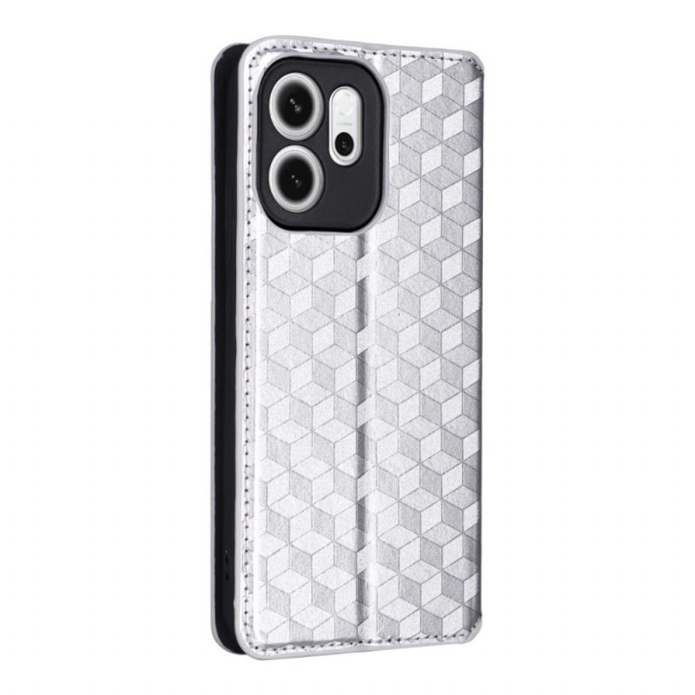Folio-hoesje Oppo Reno 14f 5g Telefoonhoesje Diamantpatroon